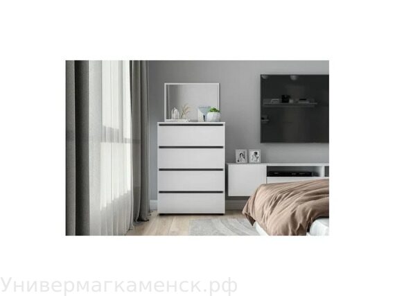 Комод Токио 4 ящика (Белый текстурный)